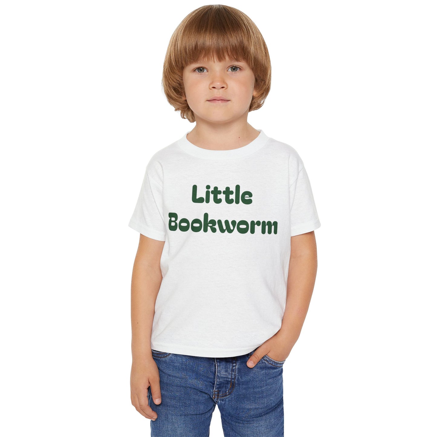 Adorable Toddler T-Shirt Featuring 'Little Bookworm' Design