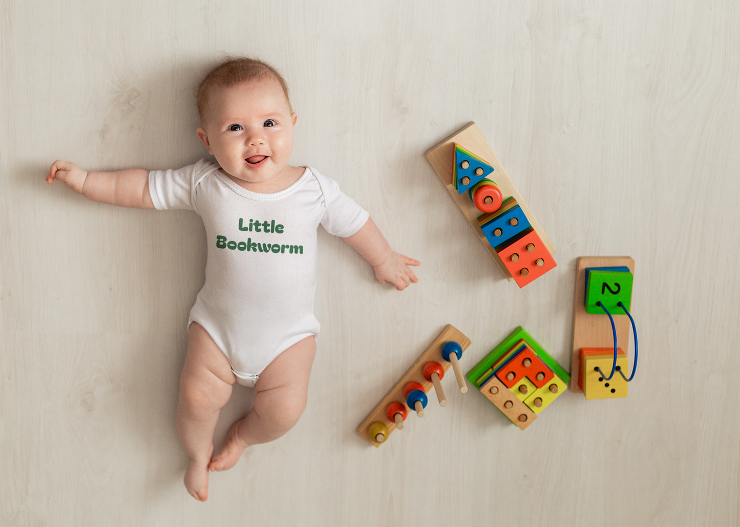 Cute Little Bookworm Infant Bodysuit - One Size - 12 month old